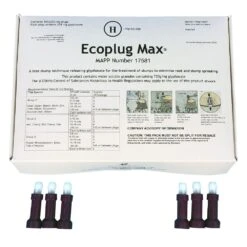 Ecoplug Max 100 Plugs - Prevent Tree Stump Regrowth -Garden Care Specialty Shop ecoplug max plugs and box