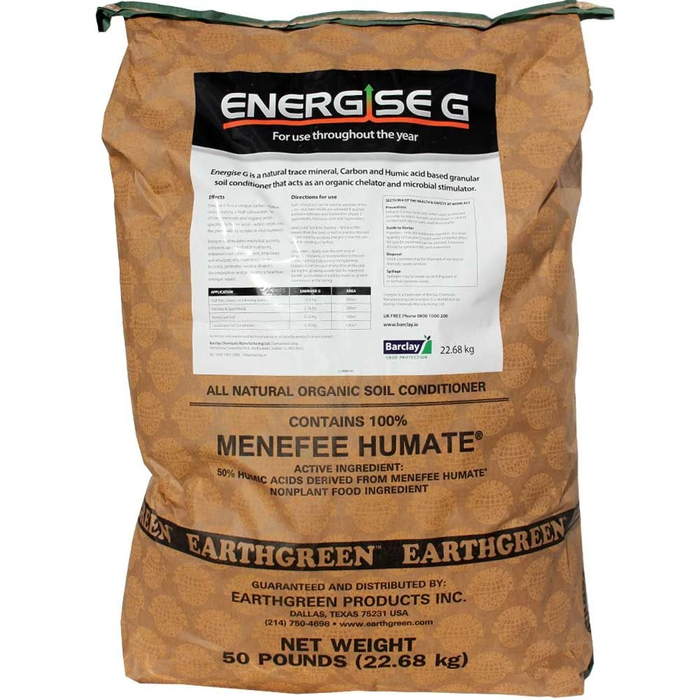 Energise G 22.68KG Natural Soil Conditioner For Lawns & Sports Turf 1 Energise G 22.68KG Natural Soil Conditioner For Lawns & Sports Turf